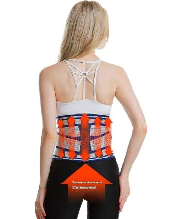 Samnuerly X-Large Lumbar Support Belt Adjustable Back Support for Pain Relief Herniated Disc & Sciatica - Buy Online on GoSupps.com