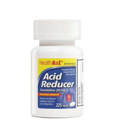 HealthA2Z Acid Reducer | Famotidine 20mg | Maximum Strength | Relief from Heart Burn Due to Acid Indigestion (225 Tablets (Pack of 1))