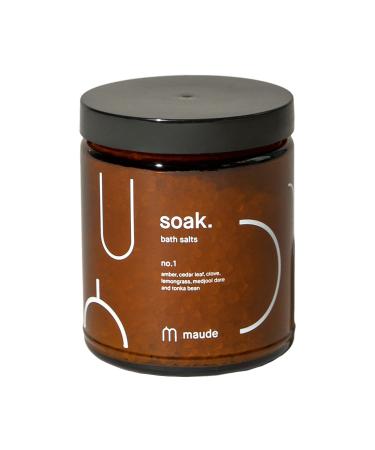 Maude Soak No. 1 - Nourishing Mineral Bath Salts for Solo or Partner Bath Soaks - Rejuvenating & Moisturizing Bath Soak Made of Hand-Harvested Coarse Dead Sea Salt Crystals + Vitamins (8 oz)
