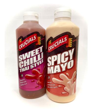 Crucials 2 Pack Crucials (Thai & Spicy Sweet Chilli Sauce) - 500ml (Kebab Seasoning Mix)