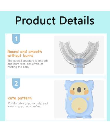 Children's U-Shaped Toothbrush Set - 2-Pack 360 Silicone Brush for Ages 2-4 (Purple & Green) | International Shipping - Buy Online on GoSupps.com