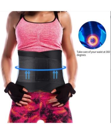 HKDYWTNB Back Brace Lumbar Support Waist Trainer Sweat Belt Sculpt Body Waist Trainer Body Shaper Corset Waist Trainer Waist Belt(Medium) Black Medium Black - Buy Online on GoSupps.com