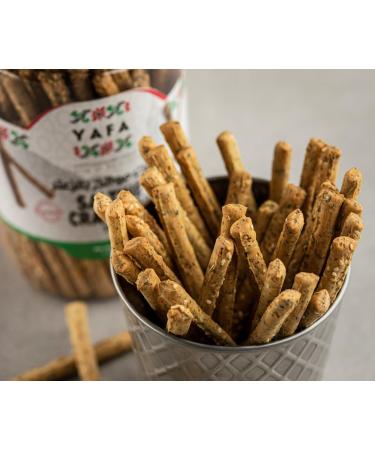 YAFA Saltines Crackers Premium Thyme Saltine Crackers - Saltine Crackers Organic -Taste of Palestine - Low Salt Crackers - Crackers Snack 400g (Thyme)