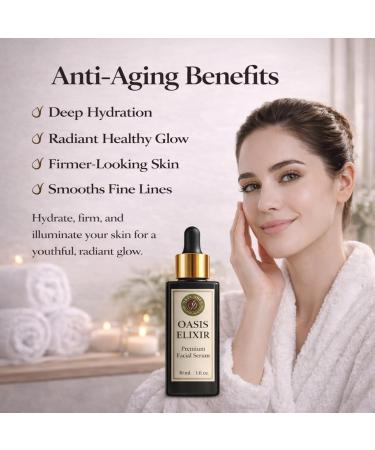 Oasis Elixir Face Oil Serum Deep Hydration and Radiant Glow Fast Absorbing Non Greasy Helps Reduce the Look of Fine Lines Argan and Prickly Pear Jojoba Vitamin E 1 fl oz (30 mL) - Buy Online on GoSupps.com