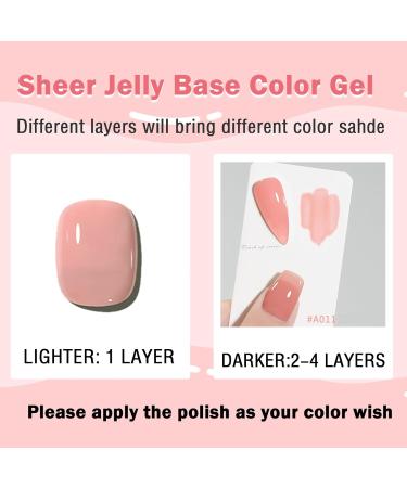 French Manicure Kit White Gel Liner & Jelly Pink Gel Nail Polish Set Soak Off UV Gel Nail Polish Set for French Tips White French Manicure Gel Polish for Nail Art DIY at Home Color: Peach Pink - Buy Online on GoSupps.com