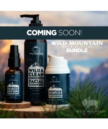 Wild Mountain 'Wild & Clean' Facial Cleanser for Men - Soothing Brightening Acne Face Wash for Sensitive Skin - 6 Oz - Buy Online on GoSupps.com