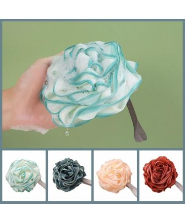 Leadigol Loofah Sponge Set - Exfoliating Bath Sponge for Men & Women | 4 Colorful Flower Shower Accessories | 55g Each - Perfect for Smooth Skin - Buy Online on GoSupps.com