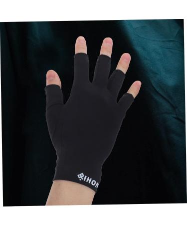 ABOOFAN 1 Pair Uv Gloves Half Finger Gloves Summer Driving Gloves Outdoor Hiking Gloves Uv Shield Gloves Touchscreen Gloves Summer Beach Gloves Point Fingers Fabric Women's 19.5x8cm Black - Buy Online on GoSupps.com