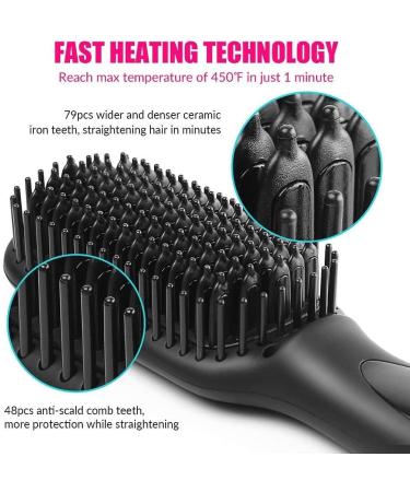 Hair Straightener Comb Brush - Heated Electric Hair Straightener for Smooth Sleek Hair | Buy Online Internationally - Buy Online on GoSupps.com