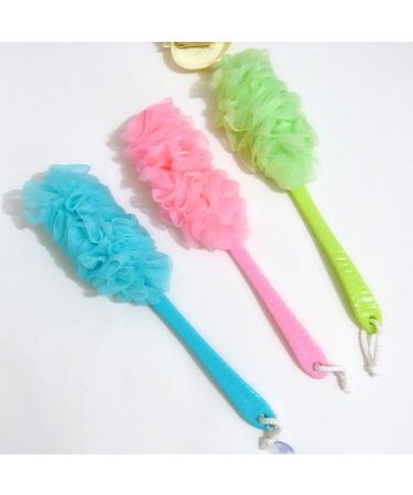 ROSENICE Long Handle Bath Scrubber Brush - Shower Sponge Back Brush for Men and Women in Pink - Buy Online on GoSupps.com