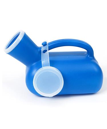 2000 ml Urinals for Men-with Easy-Grip Handle Comfortable to Use Portable Blue- for Camping Travel Toilet Male Urine Urinal Bottle Happy