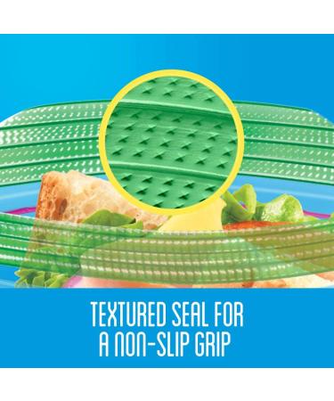 Ziploc Sandwich and Snack Bags for On the Go Freshness Grip 'n Seal Technology for Easier Grip Open and Close 40 Count - Buy Online on GoSupps.com