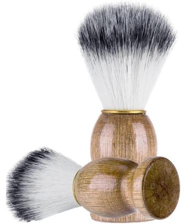 Premium Men's Razor Brush with Wooden Handle - Soft Nylon Facial Cleansing & Shaving Tool - Buy Online on GoSupps.com