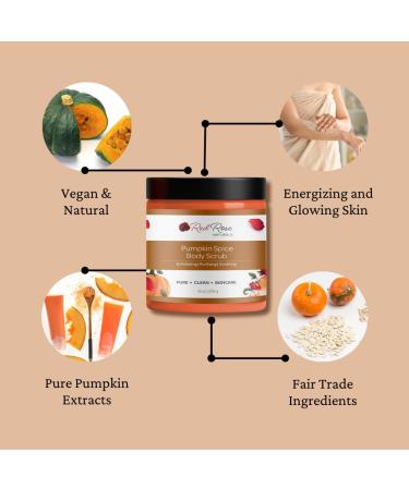 Pumpkin Spice Body Scrub | All Natural Vegan Exfoliating Sugar Scrub | Fall Scented Body Care | 8 oz - Buy Online on GoSupps.com
