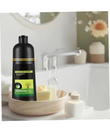 Black Hair Dye Shampoo Natural Hair Color 500ml Herbal Ingredients Non-Irritating Odorless White Hair Dye White Foam Cream Non-Stick Scalp Dye Shampoo for Women Men brown - Buy Online on GoSupps.com