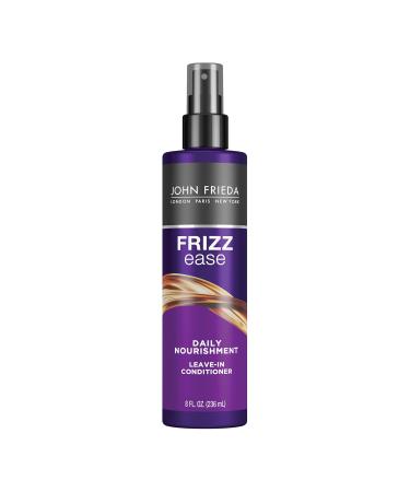Frizz Ease Daily Nourishment Leave-In Conditioner, Anti Frizz Conditioner and Heat Protectant for Frizz-prone Hair, 8 oz, with Vitamin A, C, and E Leave-in Conditioner 7.98 Fl Oz (Pack of 1)