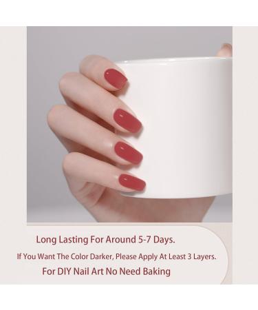 Nail Polish Set Autumn Winter 3 Colors Tangerine Nail Varnish Set Water Based Natural Wine Red Nail Varnish Milk Tea Color Nail Polish for Women No Need Bake 13ML - Buy Online on GoSupps.com
