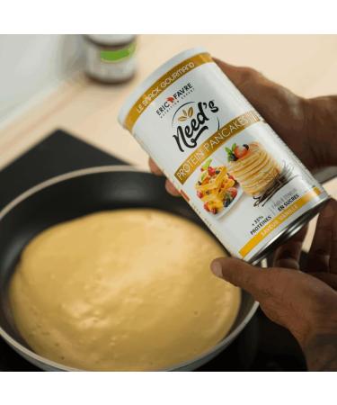 PROTEINE PANCAKE NEED's - Poudre Prot in e pour Pancakes Cr pes Gaufres - P te Pancake Prot ine Riche en Fibres Glucides Faible en Sucre - 1kg - Saveur Neutre - Eric Favre 1kg Naturel - Buy Online on GoSupps.com
