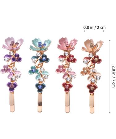 minkissy Rhinestones Hairpin Vintage Barrette Bobby Pin Elegant Headdress for Women Girls (blue Pink Purple Coffee Each Two) - Buy Online on GoSupps.com
