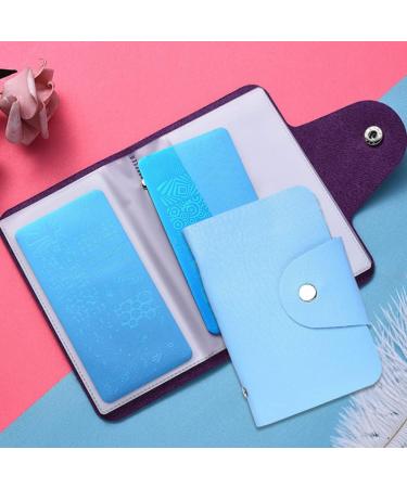 Nail Stamping Plate Holder Nails Art Stamp Card Bag Stencil Album Organizer Blue card holder - Buy Online on GoSupps.com