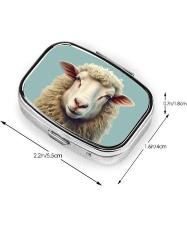 Shop Cute Sheep Head Retro Pill Case | 2 Compartment Travel Pill Organizer | Ideal Gift for Pocket & Purse - Buy Online on GoSupps.com