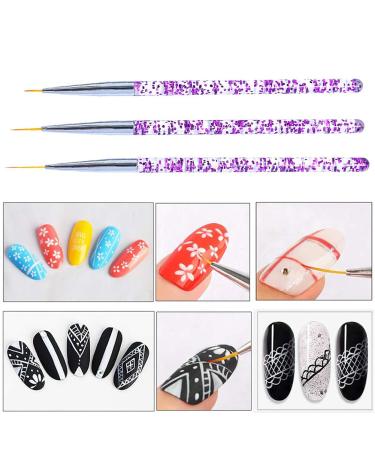 NALCY 12-Piece Nail Art Liner Brush Set | Professional Acrylic Detail Brushes for Nail Design | Perfect for Intricate Nail Art and Puncture Techniques - Buy Online on GoSupps.com