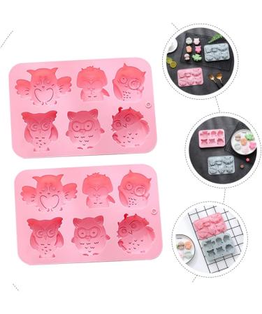 MAGICLULU 10 Pcs Baking Cake Mold Chocolate Mold Candy Chocolate Owl Soap Molds Silicone Mold Silicone Soap Animal Cookie Silicone Baking Mold Owl Candy Molds to Bake Silica Gel Tool 19.9x13.8cmx5pcs Pinkx5pcs - Buy Online on GoSupps.com