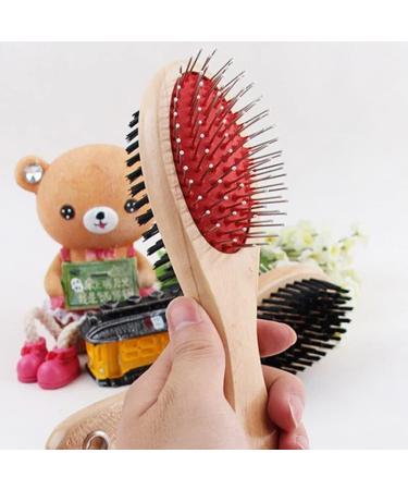 Double Sided Wooden Dog Brush for Grooming & Cleaning | 2-in-1 Pin & Bristle Soft Pet Hair Brush for Dogs & Cats | Long or Short Haired | Eco-Friendly - Buy Online on GoSupps.com