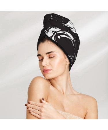 Race to Space Microfiber Hair Towel - Ultra Soft & Super Absorbent Coral Velvet Wrap for Long Curly Thick Hair - Quick Dry Hair Cap for Women - Buy Online on GoSupps.com