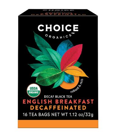 Choice Organic Teas Decaf Black Tea  Decaffeinated English Breakfast 16 Tea Bags 1.12 oz (32 g)