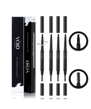 VOID Homme Beard Pencil Filler (Light Brown Set of 4) Instant Beard Filler Pen for Thicker Beard Mens Beard Filling Pen Kit VOID Beard Filler Pen for Beard Thickener and Waterproof Beard Filler Kit