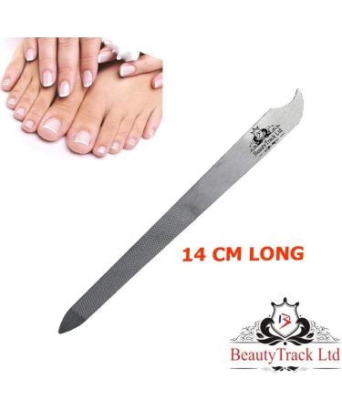 Podiatry Diamond Deb Foot Dresser P2 - Rough and fine Diamond Coating - Pedicure Double Sided Foot Care Rasp Tool - CE Approved 16cm Stainless Steel Nail File Slim Pattern - Buy Online on GoSupps.com