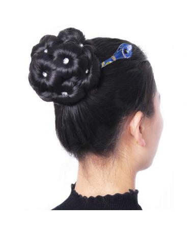 Buy Chinese Rhinestone Hair Stick & Hairpin - Blue Chignon Pin for Elegant Updos | International Shipping - Buy Online on GoSupps.com