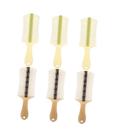 FRCOLOR Peigne Antipelliculaire Double Face Dents Fines Grosse Taille 6 Pi ces En Plastique pais Avec Manche Ergonomique Pour Cuir Chevelu Sec Toilettage Chien Et Chat