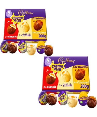 Multipack Mixed Chocolate Easter Eggs of Cr me & Caramel Easter Eggs (5pk Mixed 2x Classic 1x White & 2x Caramel Eggs) | Easter Eggs Chocolate 2024 | Egg Hunt Gift | Easter Gifts | 200g - Buy Online on GoSupps.com
