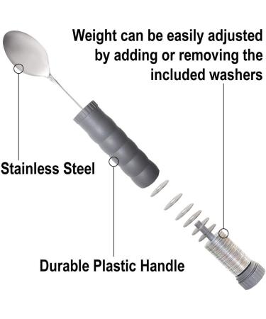 Adjustable Weighted Utensil Set with Washer Center - Ergonomic and Easy-to-Use - Buy Online on GoSupps.com