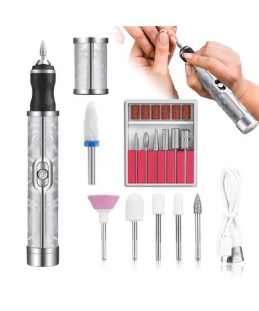 Rechargeable Electric Nail File | Pedicure Nail Drill Kit - Electric Cordless Nail Polishers for Edge Shaping Polishing Conditioning