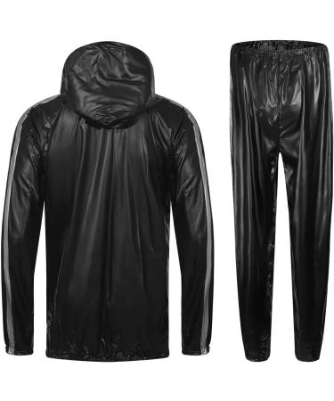Reedbeek Professional Anti-IP Sauna Suit - Weight Loss Jacket & Pants for Boxing MMA Training | Unisex Black L - Buy Online on GoSupps.com