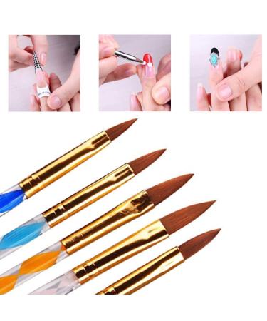 5 Piece Crystal Nail Pencil Set | Nail Art Design Tools & Brushes for DIY | No. 2/4/6/8/10 with Peeling Tools - International Shipping Available - Buy Online on GoSupps.com