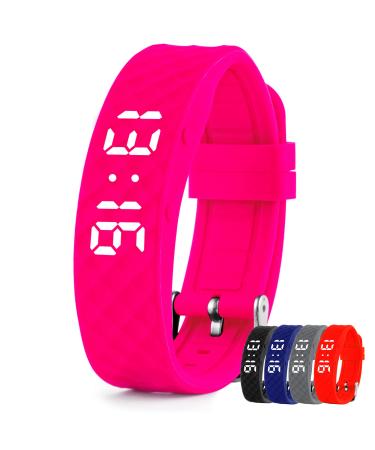 TabTime Vibrating Alarm Reminder Watch - with up to 10 Personal Alarms or Pill Reminders per Day (Pink Small) Pink Small