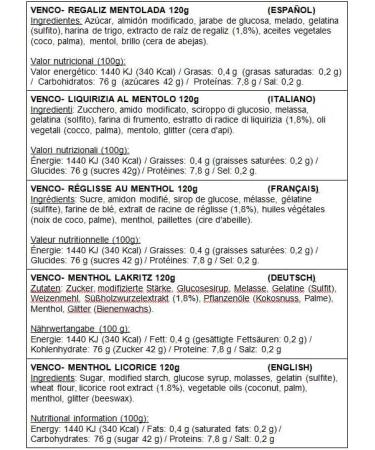 Venco - Mentholated licorice (12 units of 120g) - Buy Online on GoSupps.com