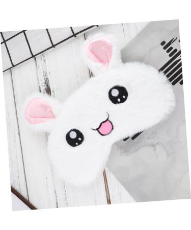 Mobestech Fluffy Eye Masks for Kids - 2 Pcs Rabbit Sleep Mask & Blindfold - Soft White Eye Covers for Restful Sleep - Buy Online on GoSupps.com