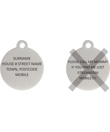 BWM Designer Customised Fashion Pet ID Tags Dog Tags | Dog Tag for Pets Laser Engraved & Personalised | ID Tags for Dogs & Cats | Durable & Strong Steel Split Ring - Red Paw Large PawRed Large - Buy Online on GoSupps.com