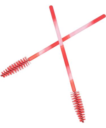 Eyelash Brush Mini Makeup Brushes Mascara Wands Mascara Wands Applicator Disposable Eyebrow Brush Set 200pcs Eyelash Extension Cosmetic Tool (Bright Red) - Buy Online on GoSupps.com