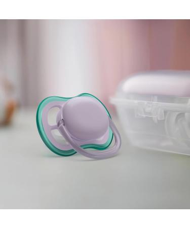 Philips Avent Ultra Air Pacifier Set for 0-6 Months - Fresh Lilac & Pastel Green (2 Pack) | International Shipping Available - Buy Online on GoSupps.com