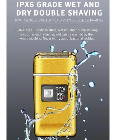 Men's Shaver - Metal 2 Speed Electric Razor Rechargeable Barber Hair & Beard Shaver for Bald & Wet/Dry Use - Professional Quality - Buy Online on GoSupps.com