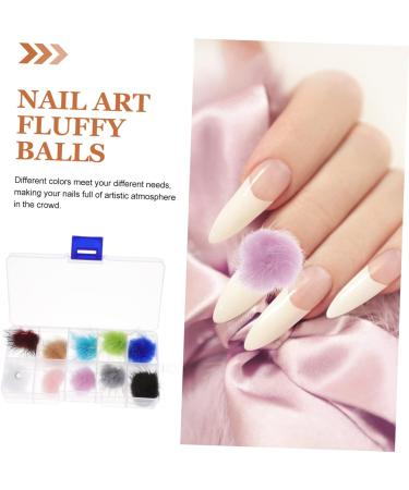 minkissy 2 Boxes Nail Set Puff Nail Pompom Nail Polish Kit Nail Puff Nail Fluffy Nail Polish Nail Art Decorations Accessories Hairball Velvet 3d - Buy Online on GoSupps.com