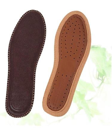 NOLITOY Men's Shock-Absorbing Insoles - Damping Shoe Pads for Plantar Charcoral - Comfortable Leather Insoles in Brown Size 2 - International Shipping Available - Buy Online on GoSupps.com