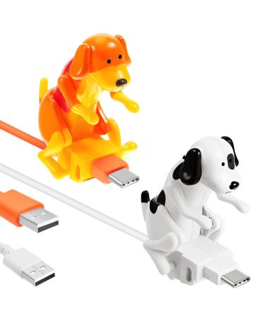 Dog charging cables for dogs smartphone USB cable charger USB data transmission mini-humping dog cable for USB charging cables from cell phones only compatible with type-C (cute and dotted style 2 2 cute and dotted style