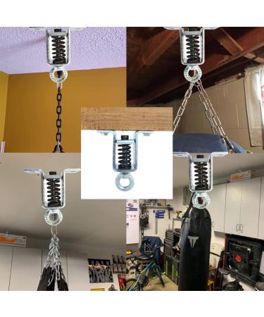 360 Rotation Heavy Punching Bag Hanger Spring Mount for Boxing MMA Muay Thai - 120-180 lbs Capacity - Buy Online on GoSupps.com